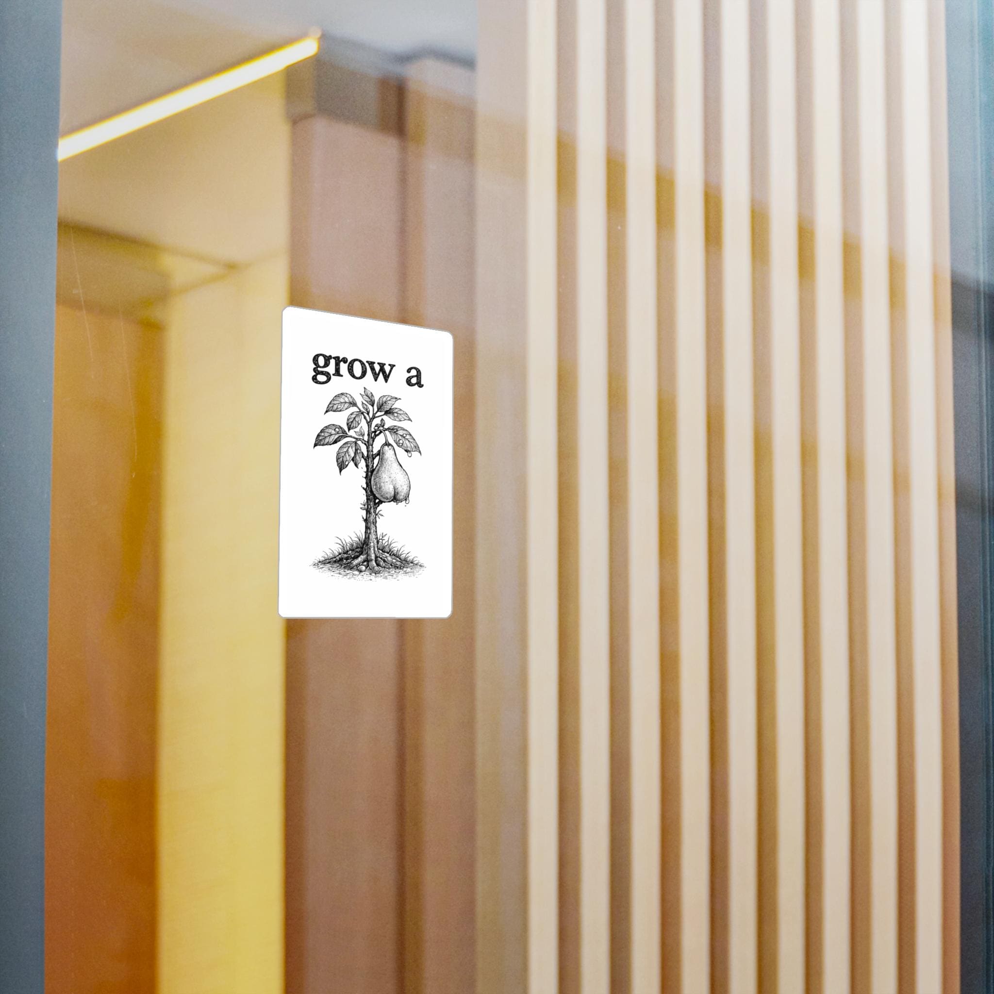 Grow a Pear Funny Botanical Illustration  Subtle Humor Art