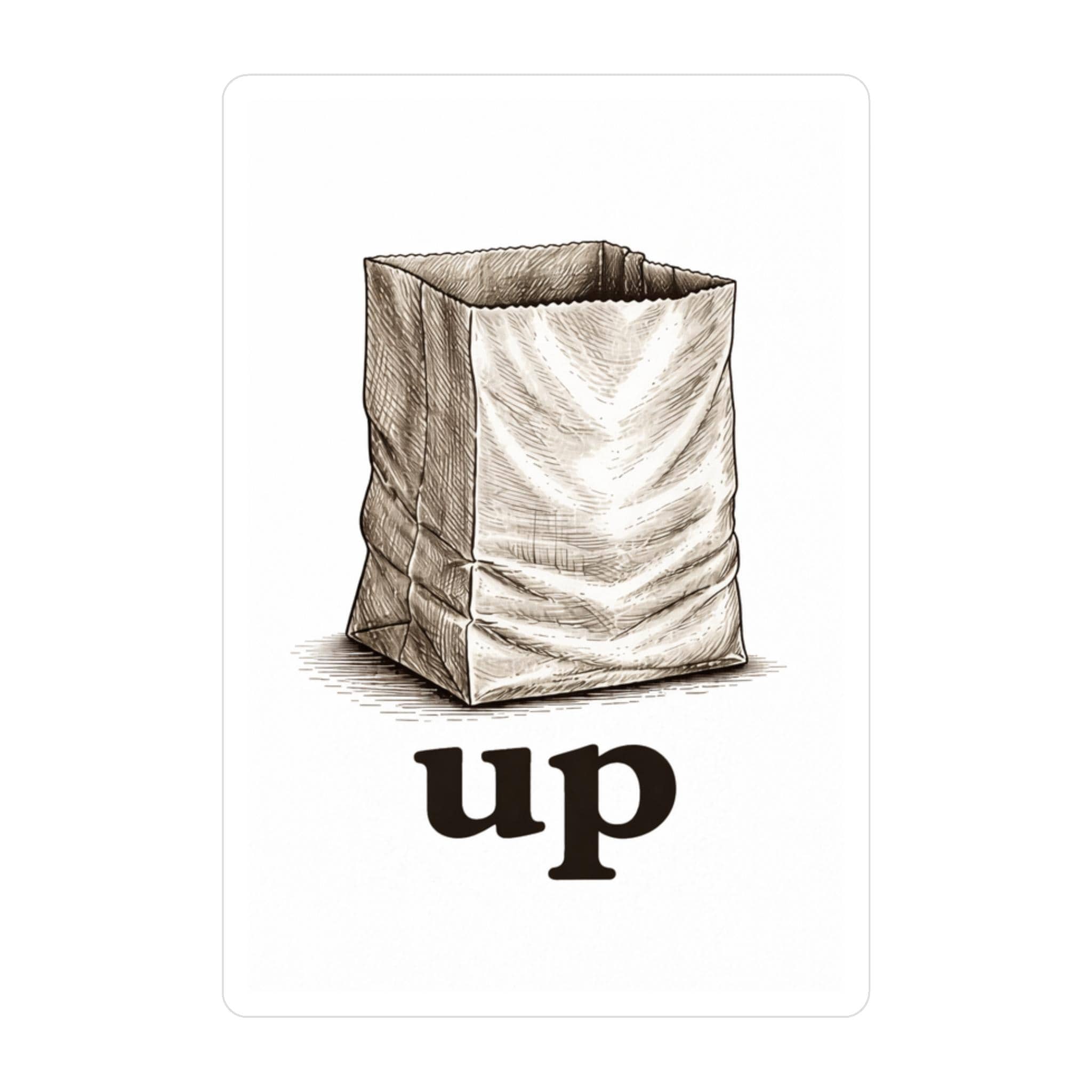 Sack Up Funny Sticker Visual Pun Humor Art