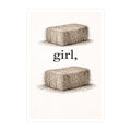 Girl, Funny Visual Pun Art Subtle Humor Illustration