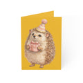 Watercolor Hedgehog Birthday Card greeting card | Hedgehug Woodland Illustration